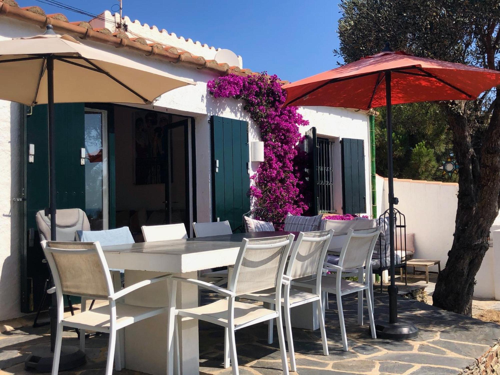Maison de pêcheur vue mer, grand jardin Cadaqués Extérieur photo